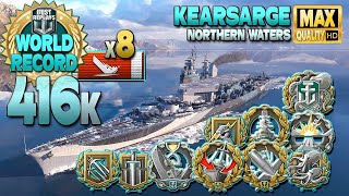 Battleship Kearsarge WORLD RECORD in Arms race  World of Warships [upl. by Madai97]