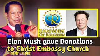 Elon musk declared top partner of Christ Embassy Rhapsody of Realities  Chris Oyakhilome [upl. by Charlene]