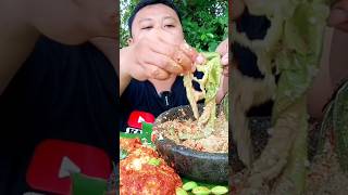 MUKBANG SAMBAL TERONG MUDA CAMPUR KELAPA MUDA hobbymakan mukbang shorts shortsfeed [upl. by Aleydis831]