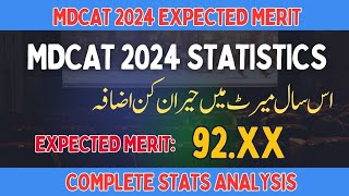 MDCAT 2024 CUT OFF MERIT  SHOCKING STATS OF MDCAT 2024  UHS MDCAT 2024 EXPECTED MERIT IS 92XX [upl. by Nyrb]