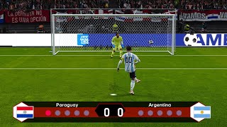 PARAGUAY vs ARGENTINA  Penalty Shootout  FIFA World Cup 2026™ Qualifiers  Realistic PES Gameplay [upl. by Ennasil830]