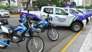 EL GOBERNADOR ENTREGÓ PATRULLEROS Y MOTOS PARA LA POLICÍA DEL CHACO [upl. by Cock]