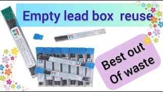 Empty Pencil Lead Box reuse  Best out of waste  Lead Box Reuse idea  Irahs here [upl. by Sikleb399]