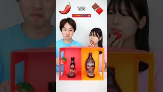 Strawberry Vs Spicy Sauce Challenge kindness facts foodchallenge shortvideo [upl. by Temple700]