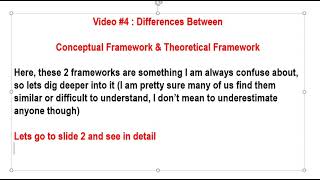 Conceptual Framework Vs Theoretical Framework [upl. by Arahk]