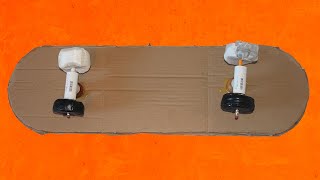 I MADE A CARDBOARD SKATEBOARD [upl. by Caiaphas563]