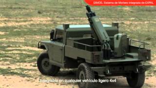 EIMOS Expal 60mm 81mm Integrated Mortar System light wheeled vehicle Spanish defence industry [upl. by Osana]