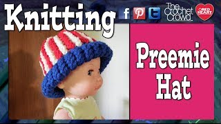 Easy Loom Knitting Preemie or Doll Size Hat [upl. by Gunter248]