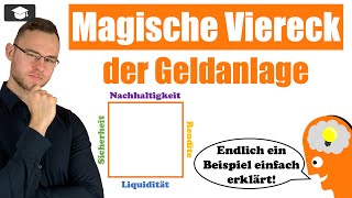 Magische Viereck der Geldanlage einfach erklärt  Beispiele [upl. by Griselda369]