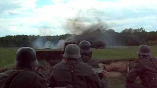 WW2 REENACTING Anti Aircraft FlaK Gun 20mm  German Wehrmacht  Eastern Front Battle [upl. by Nnylarak605]