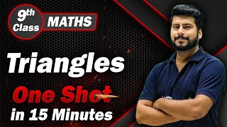 Triangles Class 9 One Shot Revision in 15 Min  Class 9 Maths Chapter 7 [upl. by Far]