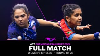 FULL MATCH  Adriana Diaz vs Sreeja Akula  WS R32  WTTFrankfurt 2024 [upl. by Eisned]