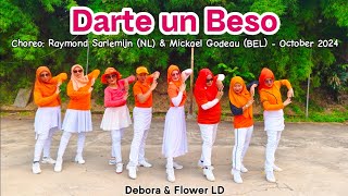 Darte un Beso  Line Dance  Demo by Debora amp Flower LD [upl. by Yatnod685]