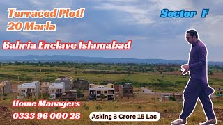 1 Kanal Terranced Plot  Sector F Bahria Enclave  bahriaenclave plotforsale Islamabad [upl. by Nalim549]