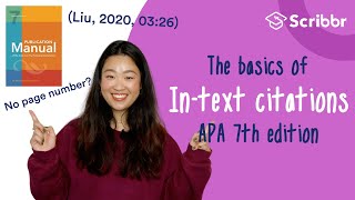 APA 7th Edition The Basics of APA Intext Citations  Scribbr 🎓 [upl. by Otanutrof]