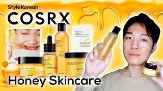 Skin Glow 💦 COSRX Propolis  Honey Skincare   Review  🐝 oily skin [upl. by Eniladam]