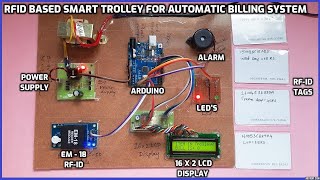 RFID BASED SMART TROLLEY FOR AUTOMATIC BILLING SYSTEM [upl. by Harac]