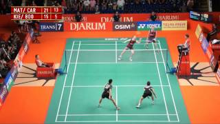 Mathias B Carsten M DEN VS Kien Keat Koo Boon Heong Tan MAL Djarum Indonesia Open 2012 [upl. by Nwahsd]