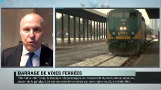 Blocus ferroviaires  les conséquences économiques se multiplient – Michel Leblanc [upl. by Birmingham146]