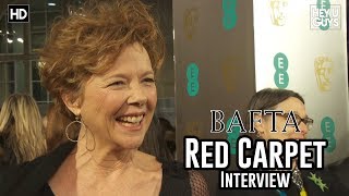 Annette Bening Film Stars Dont Die in Liverpool  BAFTA Awards 2018 Red Carpet Interview [upl. by Allemap27]