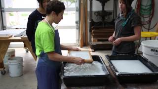 Making watermarks in hand papermaking [upl. by Jariah]