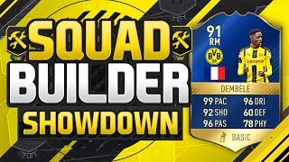 FIFA 17 SQUAD BUILDER SHOWDOWN TEAM OF THE SEASON DEMBELE 99 Pace Dembele TOTS Squad [upl. by Acinnod714]