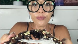 Crumble Cookie mukbang and review ASMR [upl. by Eniamsaj78]