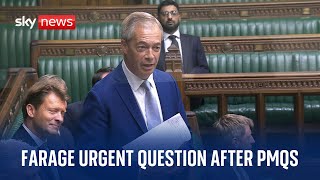 PMQs followed by Nigel Farage urgent question [upl. by Geno]