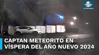 Meteorito ilumina el cielo previo a la llegada del Año Nuevo [upl. by Normy583]