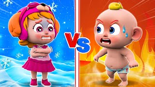 Hot and Cold Song🥶️🥵️  Where Is My Body Song  Police Baby Care Song  Nursery Rhymes amp Kids Songs [upl. by Anisah595]