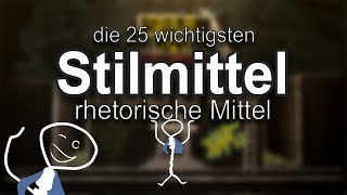 Die 25 wichtigsten Stilmittel  rhetorischen Mittel [upl. by Barayon]