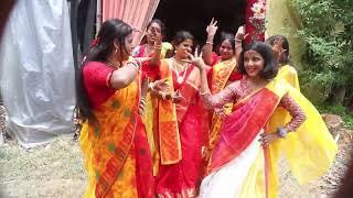 বরণ ডালা সাজা  boron dala saja  Arundhati  Bengali Song Dance Video  Wedding dance [upl. by Aronel]