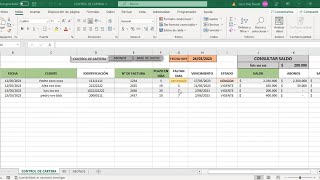 Control de cartera en excel paso a paso [upl. by Coit]