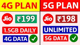 Jio New 4G Or 5G Plan Free Unlimited 5G Data Jio Sabse Sasta Recharge Jio Minimum Plan Jio Sim [upl. by Ginevra]