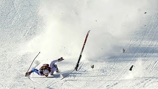 Russian Skiier Maria Komissarova Gets Broken Spinal Back Injury During 2014 Winter Olympics Review [upl. by Nishi]