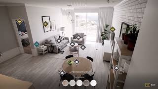 Unreal Engine Interactive Walkthrough Virtual Reality  Apartment Interior [upl. by Arlan]