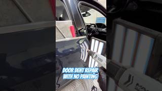 How we remove big door dents on the swage line with paintless dent repair  asmrsounds pdr detail [upl. by Duane]