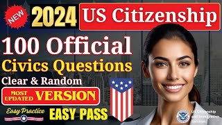 100 Question for citizenship 2024  100 Civics Questions and Answers 2024  Citizenship test 2024 [upl. by Joli]