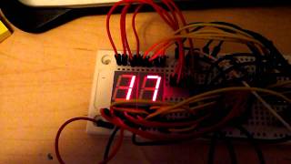 2 digit 7 segment display count with Arduino UNO and 2 shift registers [upl. by Bowie]