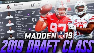 Complete NFL 2019 Draft Class in Madden 19 [upl. by Jaimie]