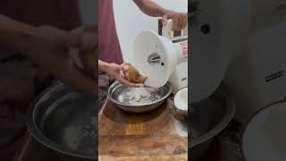 Electric Coconut Scraping ASMR  Motorized Coconut Scraper in Action ⚙️🥥 [upl. by Asirac860]