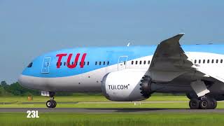 TUI Airways Dreamliner Boeing 7879 GTUIL Departure BY2622 Manchester MAN To Palma De Mallorca PMI [upl. by Aridatha]