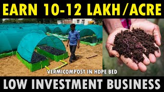 How to start Vermicomposting Business at Low Investment  Cost  HDPE Vermicompost Bed [upl. by Haswell478]