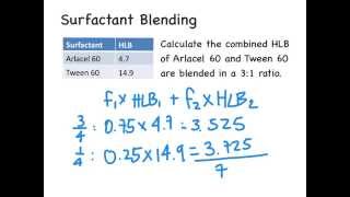 Emulsion Surfactant Calculations [upl. by Deming]