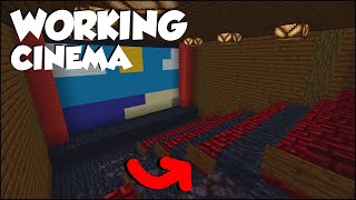 Minecraft How to make a Working Cinema easy [upl. by Adnarem102]