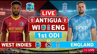 West Indies vs England 1st ODI Lives Scores  WI VS ENG 1st ODI Live Score and commentary🔴 [upl. by Ecydnac]