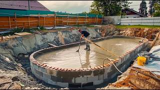 Man Builds Amazing Swimming Pool in His Backyard  Start to Finish Construction by patricktlee [upl. by Brower]