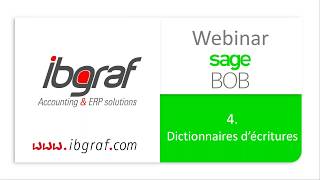 Tutoriel Sage BOB 50  Dictionnaire décritures [upl. by Kira]