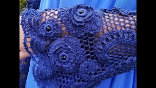 Abito in pizzo irlandese blu alluncinetto Irishlace [upl. by Nahama]