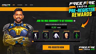 FREE FIRE INDIA PREREGISTER REWARDS🇮🇳 [upl. by Carlotta137]